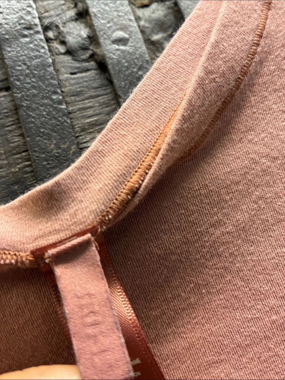 SKIMS Short Sleeve Crewneck Bodysuit in Dusty Pink - Picture 2 of 4